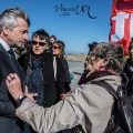 échange pacifique entre Laurent Beauvais, président de région et les manifestants Montois