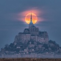  MG 6437 Pleine lune derrière le Mont Saint-Michel