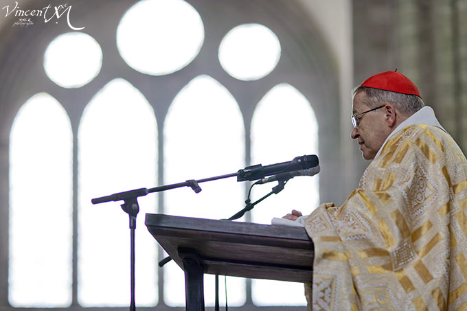 Cardinal André Vingt-Trois au Mont Saint-Michel