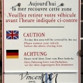 Panneau d'avertissement pour la marée - Le Mont Saint-Michel - Mont-Saint-Michel 50170 - Manche (50) -Basse-Normandie - France -