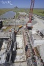 Construction d'un barrage sur le Couesnon - grand projet de rétablissement du caractère maritime du Mont Saint Michel - Mont Saint-Michel - Manche - Basse Normandie - France