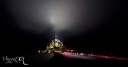 Mont Saint-Michel la nuit.