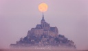  61A2371 Pleine lune sur le Mont Saint-Michel